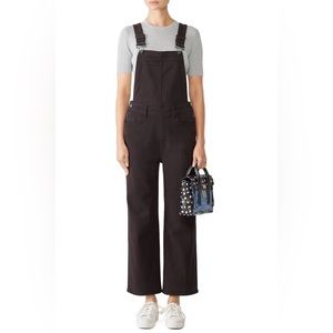 NWOT Paige Nellie Overalls Wideleg Black Denim Size 26